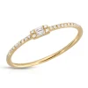 Mama Bijoux Baguette Diamond Stacking Ring Discount