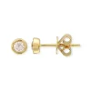 Mama Bijoux Bezeled Round Diamond Stud Earrings Hot