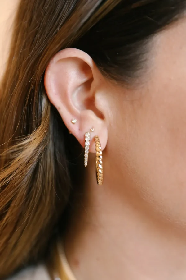 Mama Bijoux Bijoux Dagger Diamond Earrings Hot