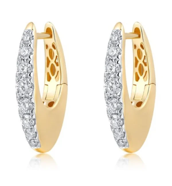 Mama Bijoux Bold Gold Graduating Diamond Hoops Outlet