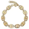 Mama Bijoux Bold Solid Gold Mariner Link & Diamond Bracelet Online