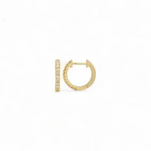 Mama Bijoux Classic Diamond Huggies (12mm) Hot
