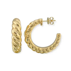 Mama Bijoux Croissant Open Hoop Stud Earrings Sale