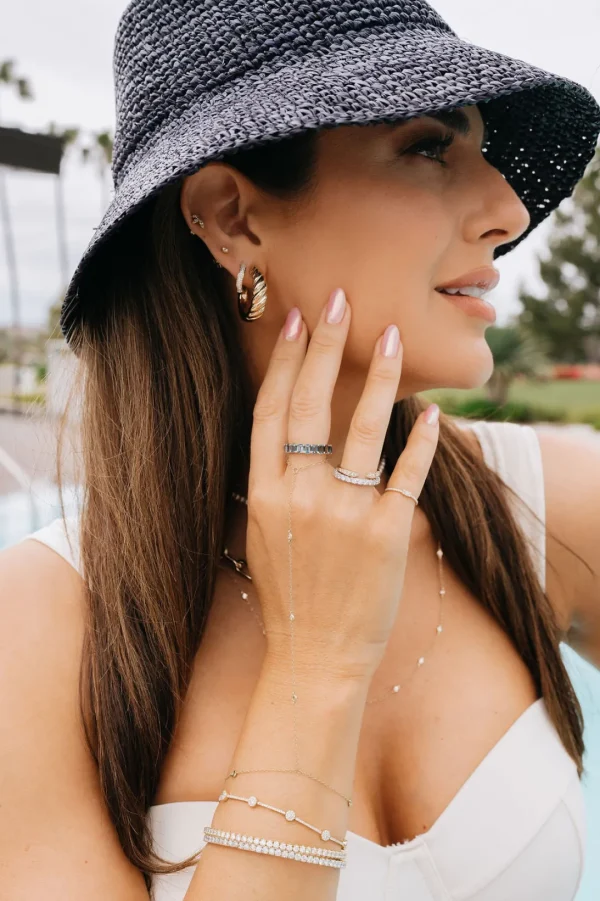 Mama Bijoux Croissant Open Hoop Stud Earrings Sale