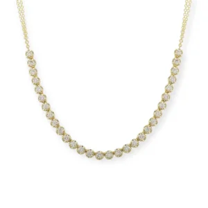 Mama Bijoux Cupcake Diamond & Chain Half Tennis Necklace Hot