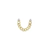 Mama Bijoux Curb Chain Double Diamond Stud (Sold as Singles) New