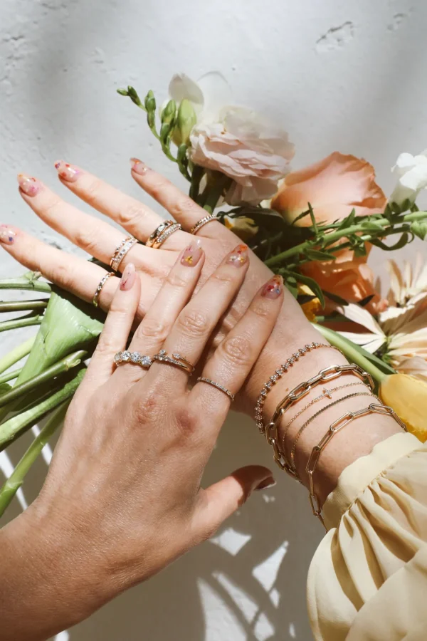 Mama Bijoux Dainty Braided Flat Gold Chain Bracelet Discount