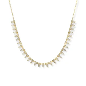 Mama Bijoux Dazzling Baguettes Diamond Necklace Outlet
