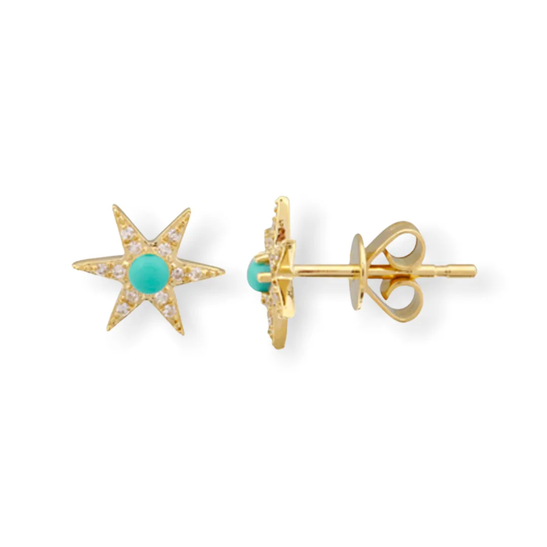 diamond_amp_turquoise_sun_0.webp Mama Bijoux Diamond & Turquoise Sunburst Studs Best