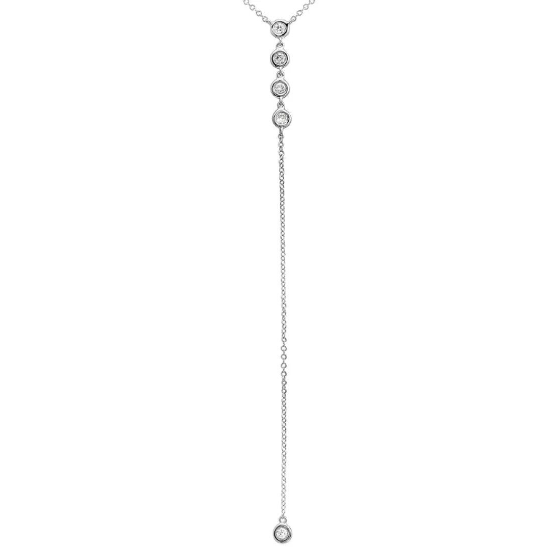 diamond_bezel_lariat_neck_1.webp Mama Bijoux Diamond Bezel Lariat Necklace Fashion