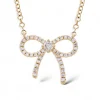 Mama Bijoux Diamond Bow Necklace Fashion