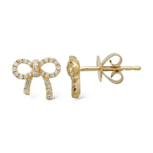 Mama Bijoux Diamond Bow Studs Clearance
