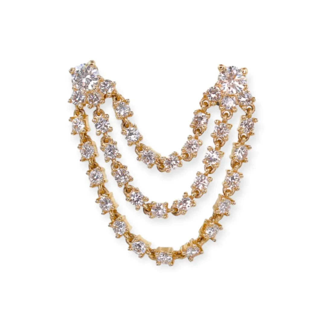 diamond_chandelier_double_0.webp Mama Bijoux Diamond Chandelier Double Piercing Earring (Sold as Singles) Clearance
