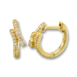 Mama Bijoux Diamond Criss Cross Huggies Online