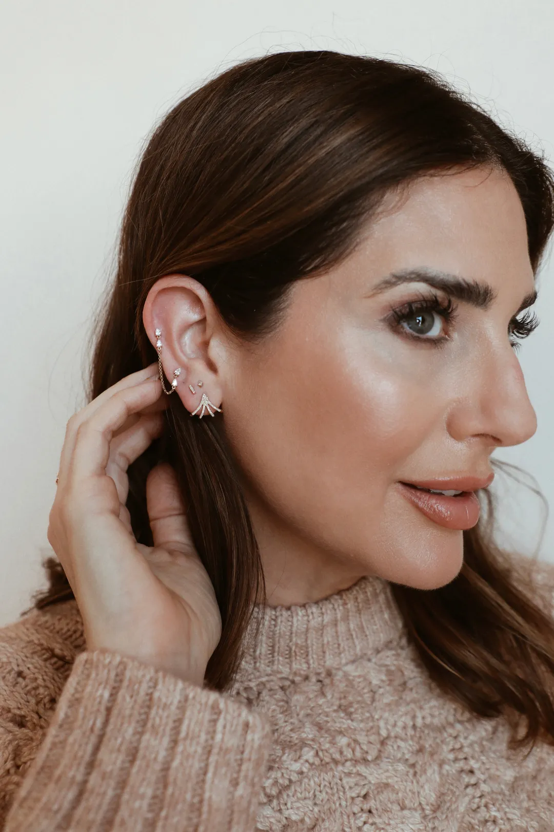 diamond_double_lobe_studs_2.webp Mama Bijoux Diamond Double Lobe Studs Sale