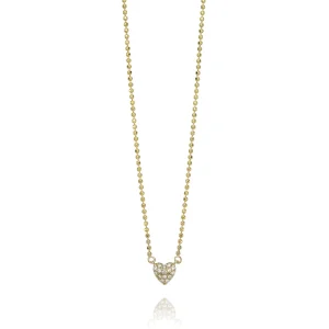 Mama Bijoux Diamond Heart Necklace (Babe Size) New