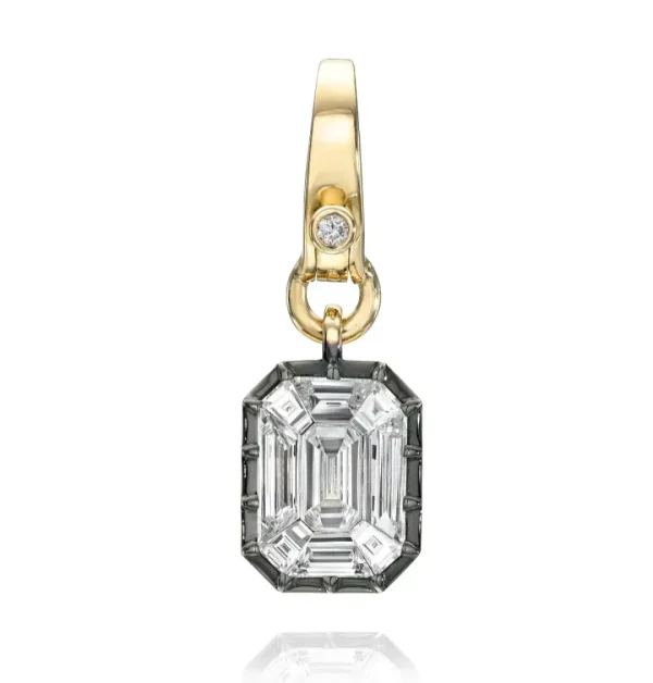 Mama Bijoux Diamond Mosaic Black Rhodium Pendant Online