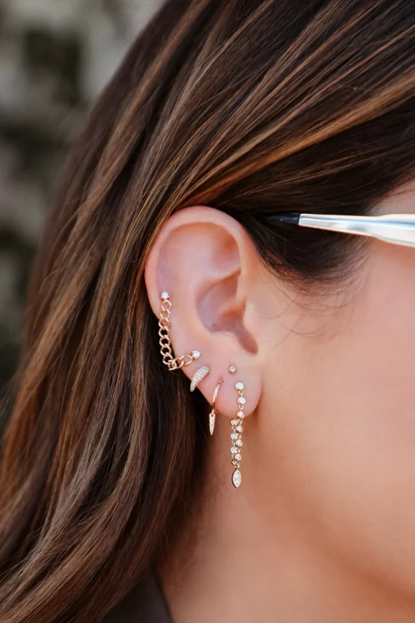 Mama Bijoux Diamond Pavé Claw Studs Fashion