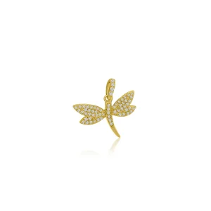 Mama Bijoux Diamond Pavé Dragonfly Charm Fashion