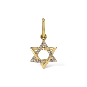 Mama Bijoux Diamond Pavé Star of David Charm Hot