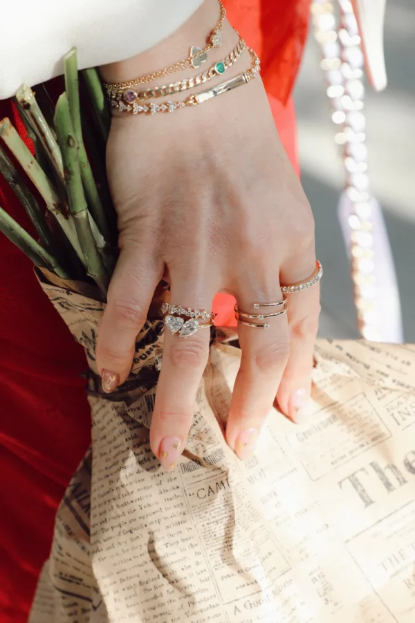 Mama Bijoux Diamond Trio Cluster Ring Outlet