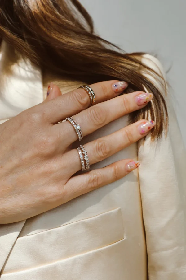 Mama Bijoux Diamond Trio Cluster Ring Outlet