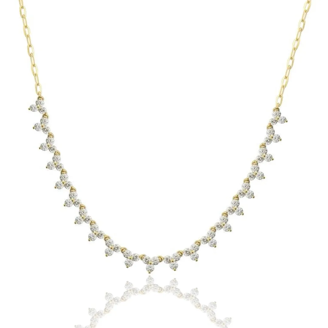 diamond_trio_half_tennis__0.webp Mama Bijoux Diamond Trio Half Tennis & Chain Choker Necklace Sale