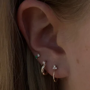 Mama Bijoux Diamond Trio Huggie Studs Sale