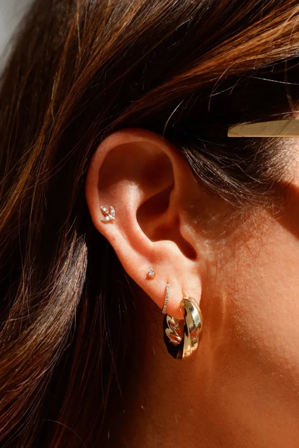 Mama Bijoux Diamond Tulip Studs Fashion