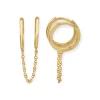 Mama Bijoux Double Gold & Chain Huggies Outlet