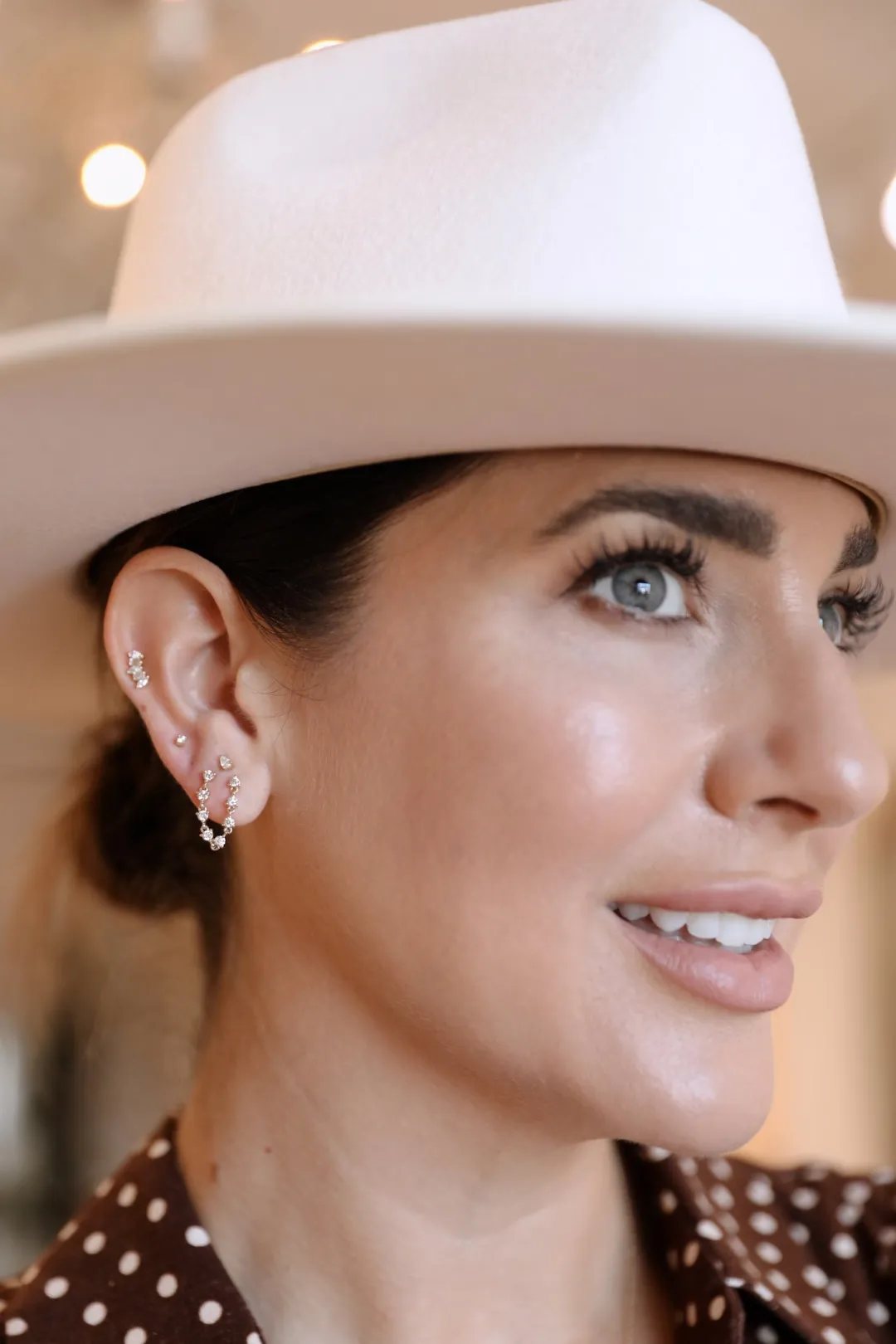 double_stud_diamond_chain_3.webp Mama Bijoux Double Stud Diamond Chain Earrings (.32 carat) Clearance