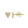 Mama Bijoux Edgy Pavé Diamond Heart Studs Hot