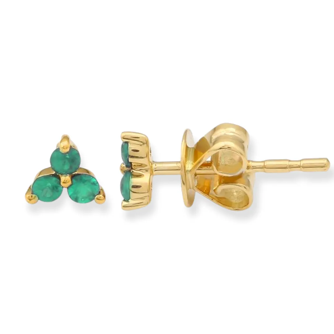 emerald_trio_stud_earring_0.webp Mama Bijoux Emerald Trio Stud Earrings Fashion