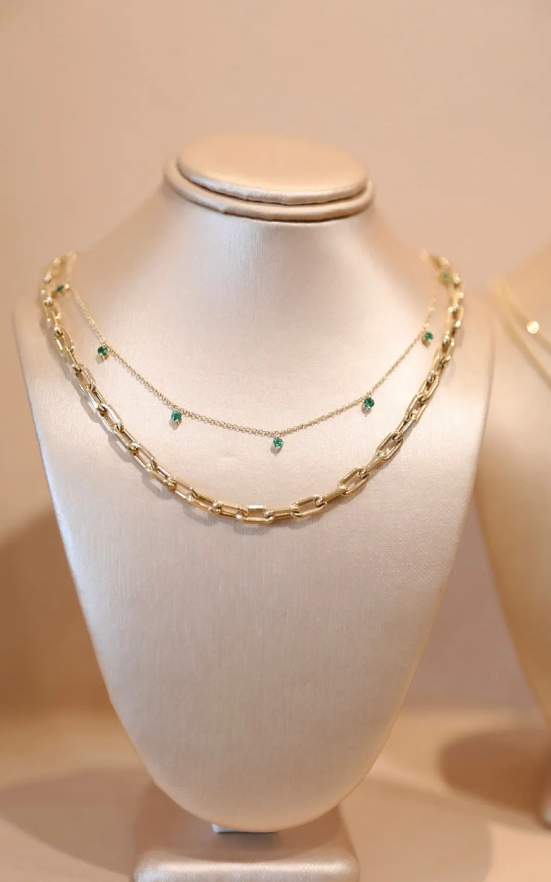 floating_emerald_shaker_n_2.webp Mama Bijoux Floating Emerald Shaker Necklace Clearance