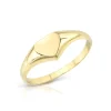 Mama Bijoux Gold Heart Shaped Signet Ring Clearance