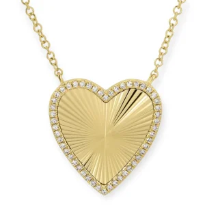 Mama Bijoux Heart Exploding Diamond & Gold Necklace Fashion
