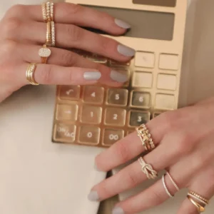 Mama Bijoux Hearts of Gold Pinky Ring Online