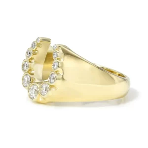 Mama Bijoux Heirloom Bezeled Diamond Horseshoe Ring Online