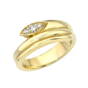 Mama Bijoux Illusion Marquise Diamond & Gold Pinky Ring Outlet