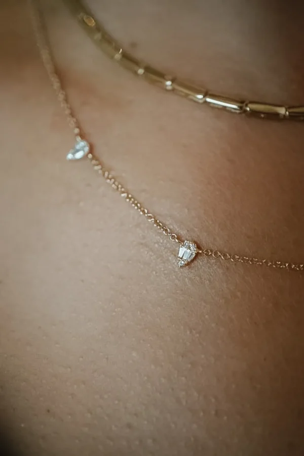 Mama Bijoux Illusion Pear Diamond Necklace Outlet