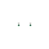 Mama Bijoux Itty Bitty Diamond and Emerald Drop Studs Sale