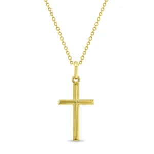 Mama Bijoux 14k Gold Classic Mini Cross Kids Necklace Discount