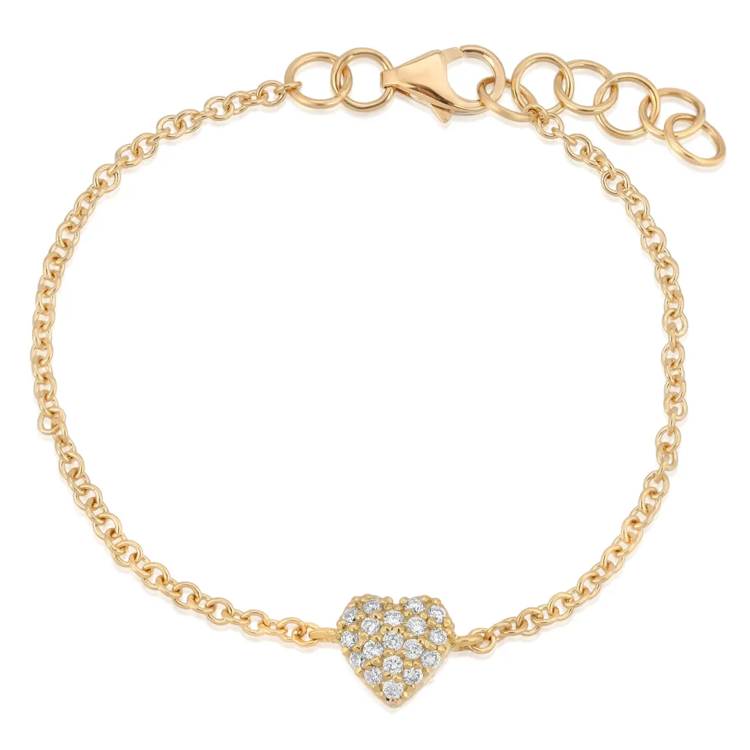 k_gold_diamond_heart_brac_0-1.webp Mama Bijoux 14k Gold Diamond Heart Bracelet (Baby/Child Size) Hot