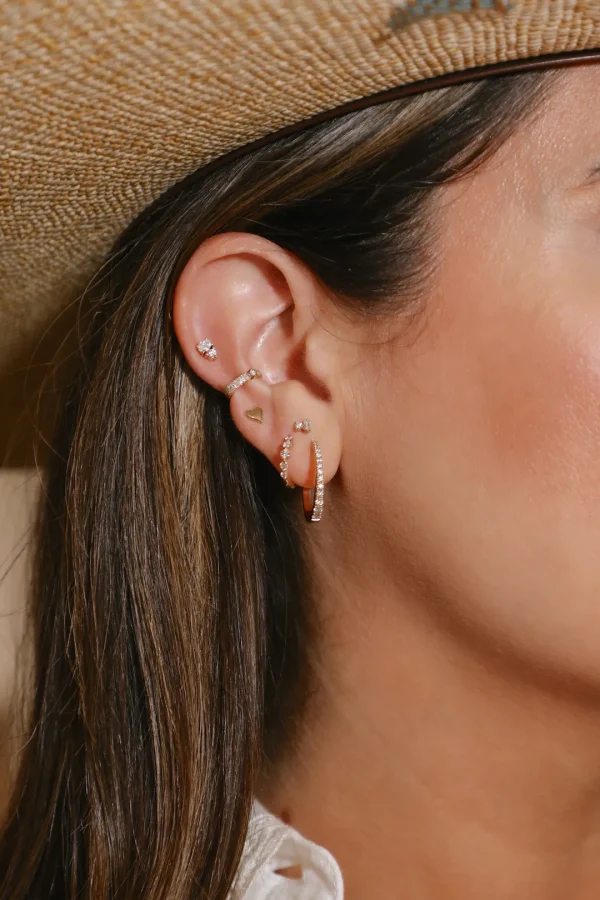 Mama Bijoux 14k Gold Mini Bijoux Heart Studs Discount