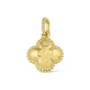 Mama Bijoux 14k Gold Puffy Clover Charm + Diamond Enhancer Best