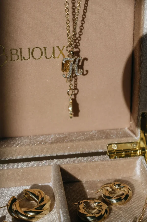 Mama Bijoux 14k Gold Vintage Script Diamond Letter Charms Sale
