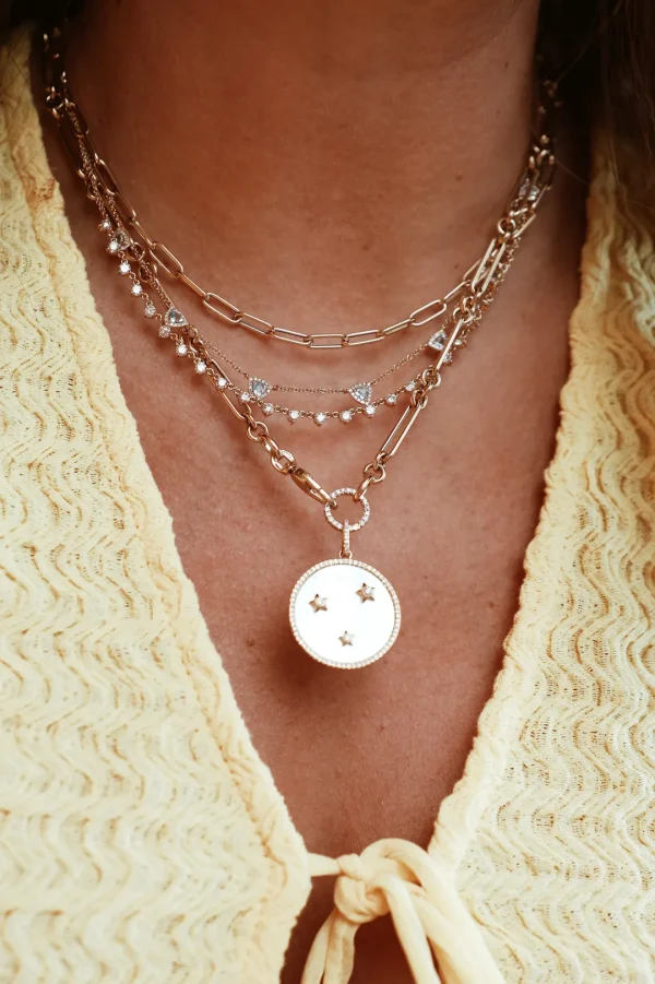 Mama Bijoux 14k Yellow Gold Mini Rounded Paper Clip Chain Necklace Online