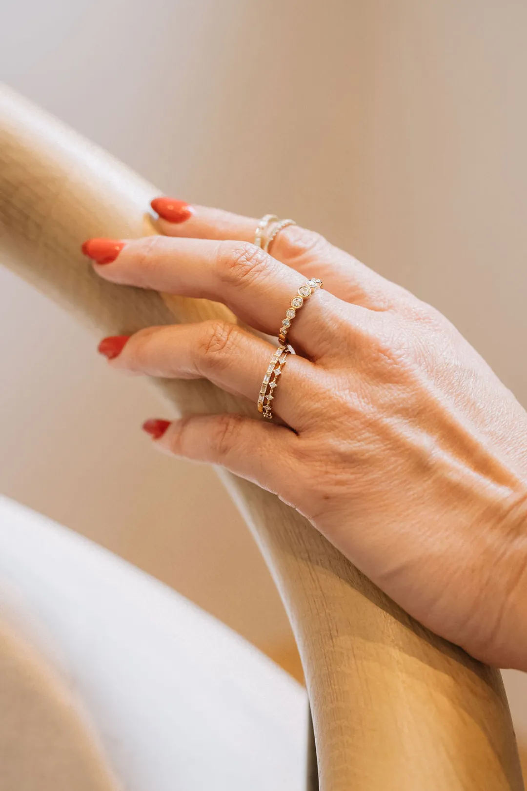 la_princesse_graduated_be_3.webp Mama Bijoux La Princesse Graduated Bezel Set 14k Gold Diamond Ring Sale