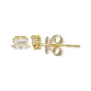 Mama Bijoux Les Trois Diamond & Baguette Stud Earrings Online