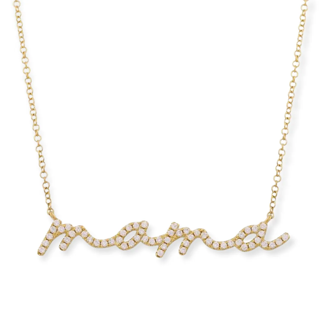 mama_script_pav_diamond_n_0.webp Mama Bijoux Mama Script Pavé Diamond Necklace Fashion